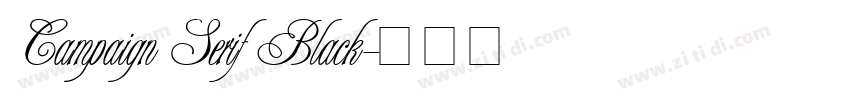 Campaign Serif Black字体转换
